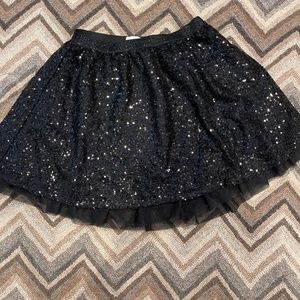 Children’s Place black sequin skater skirt size 10 / 12